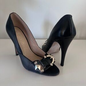 Aldo Black Open Toe Heels